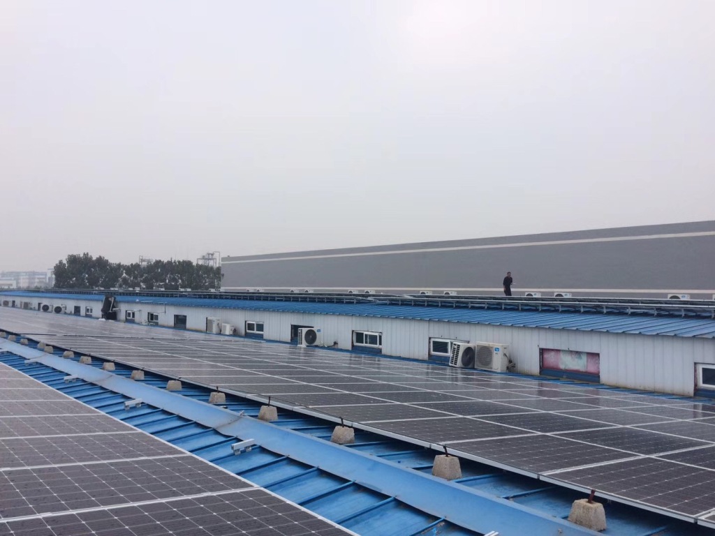 济宁正大药业1MW光伏发电项目施工中